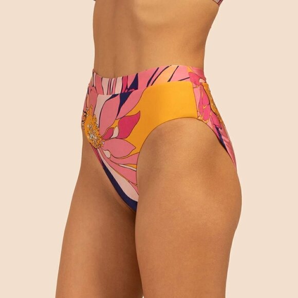 Trina Turk Breeze High Waist Swim Bottom in Multi - Picture 4 of 10